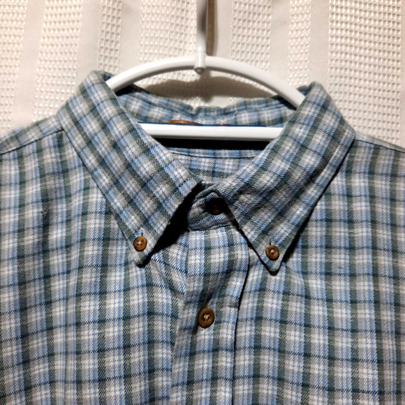 LORD&TAYLOR MENS COTTON FLANNEL LONG SLEEVE POCKET‎ BUTTON SHIRT XL - Picture 2 of 10